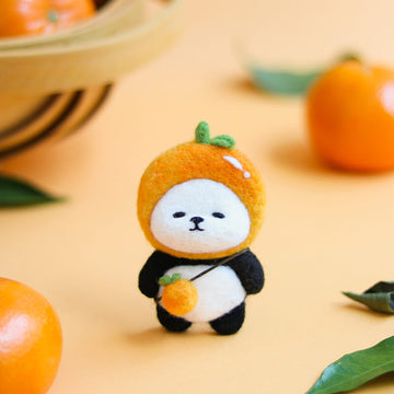Wool Felt Panda Bag Charm
